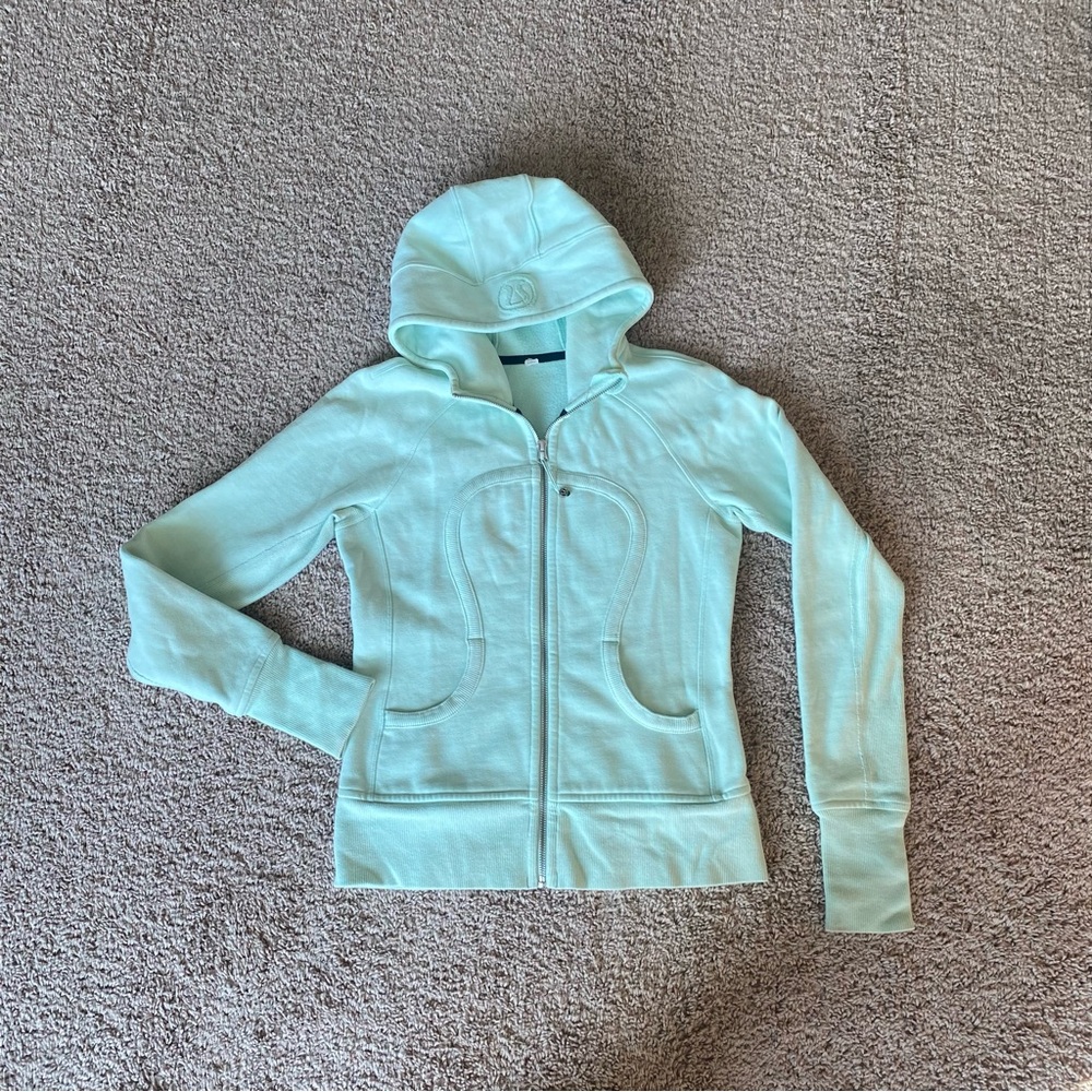 Lululemon scuba Jacket Hood MINT GREEN Size 6